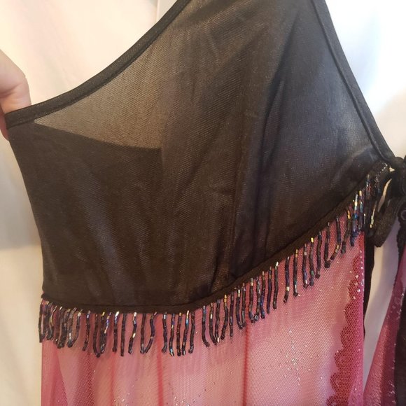 Vintage Lingerie Floor Length Tie Front Chemise - Picture 2 of 6